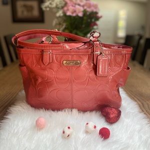 Coach Purse- Patent Leather, Rose Pink